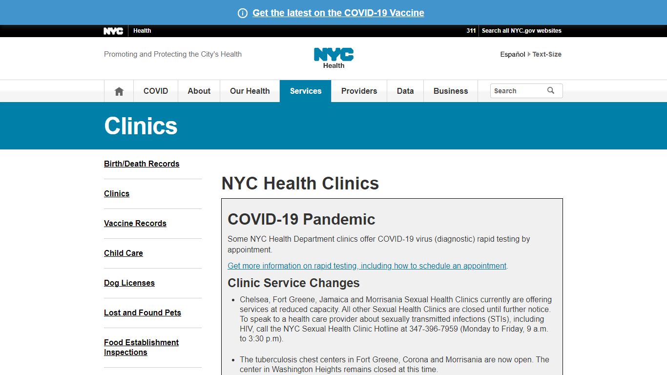 NYC Health Clinics - NYC Health - New York City